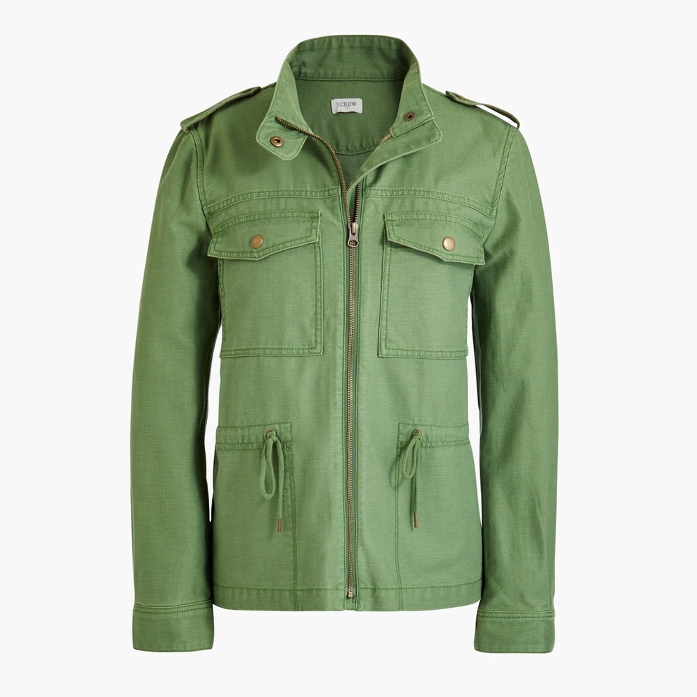 J.Crew canvas moto jacket EUC